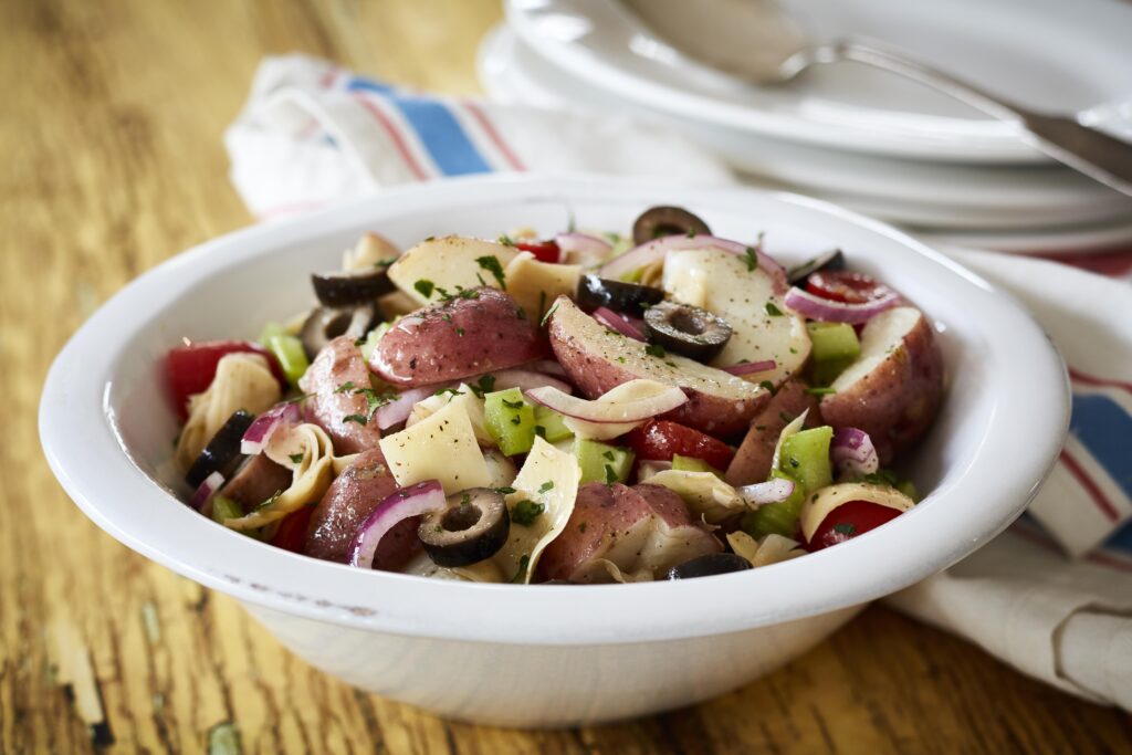 California Red Potato and Olive Salad - California Ripe Olives