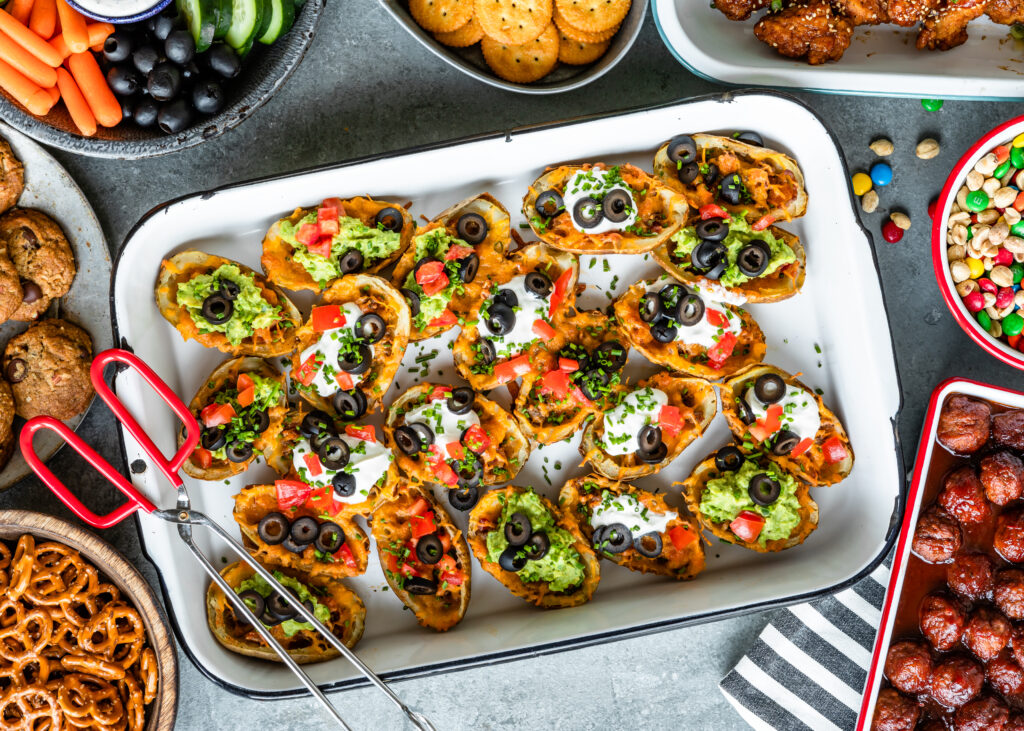 Baked Potato Skins - California Ripe Olives