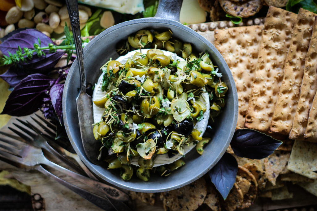 Baked Brie with Olive Tapenade - California Ripe Olives